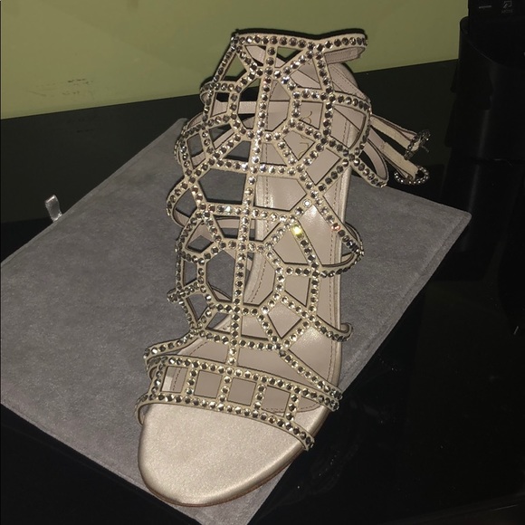 sergio rossi crystal puzzle heels